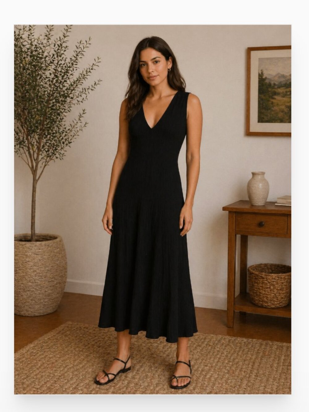 Bailey 44 Ribbed Midi Sweater Dress Size Large EUC